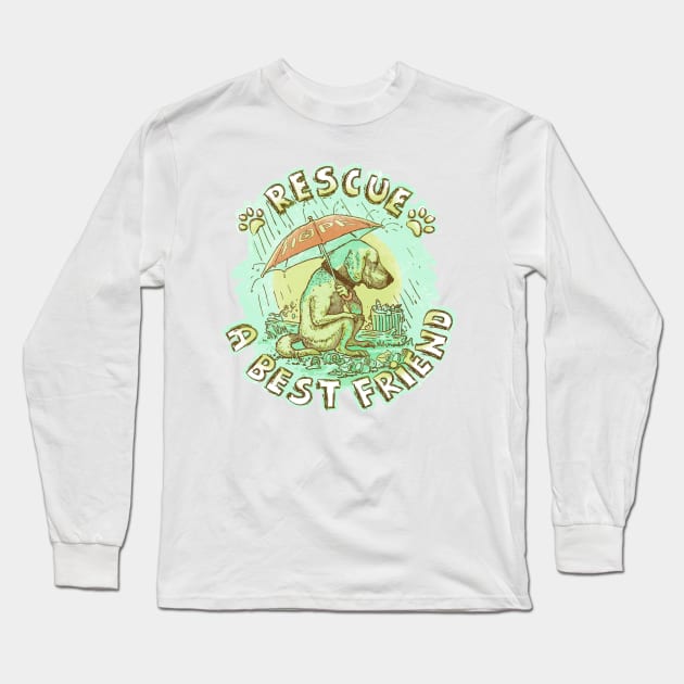 Rescue a Best Friend Long Sleeve T-Shirt by Mudge